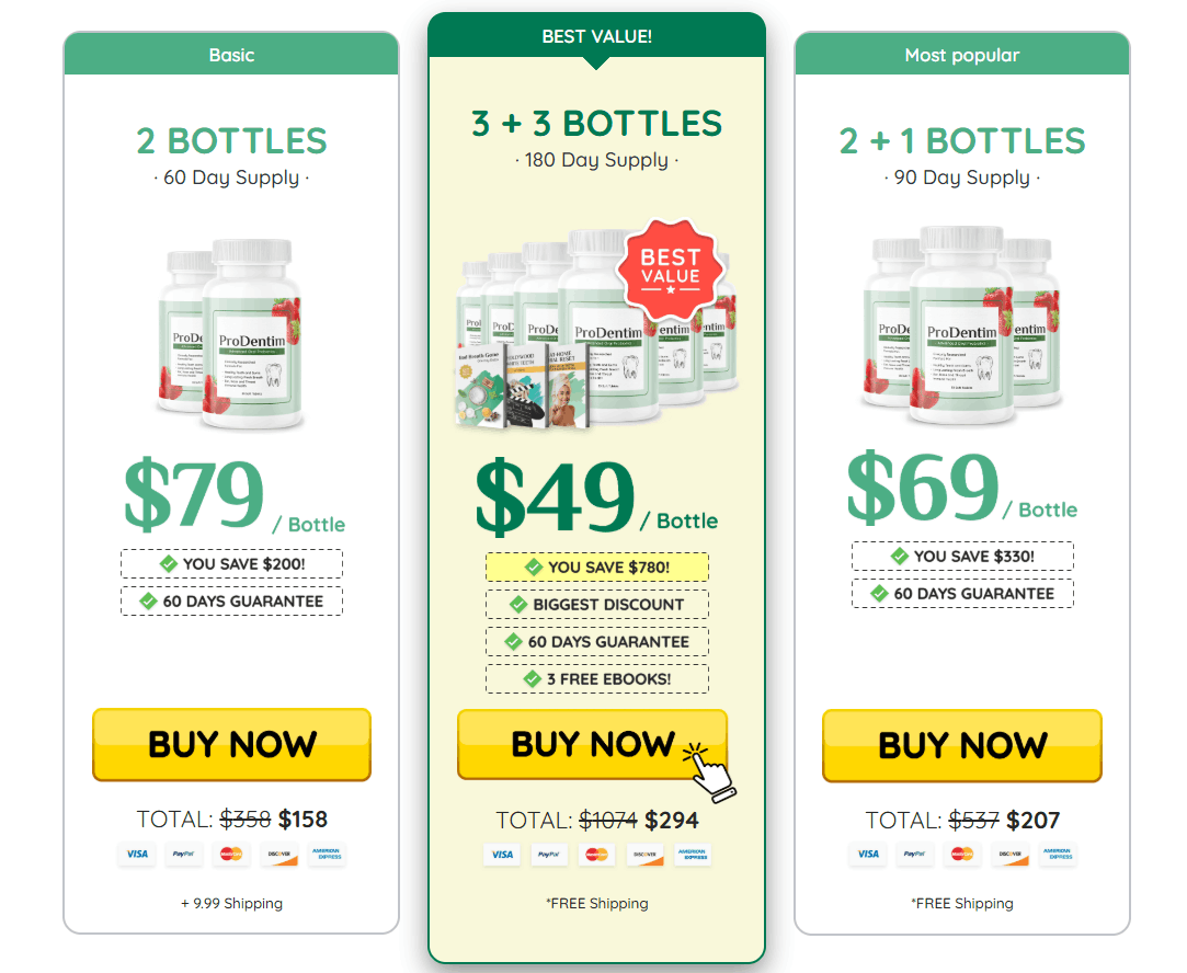 prodentim-pricing-table